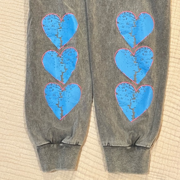 OTTO by kris Duct Taped Heart Long Sleeve Crewneck Tee Blue Heart Accents Sz XXL - Picture 6 of 15